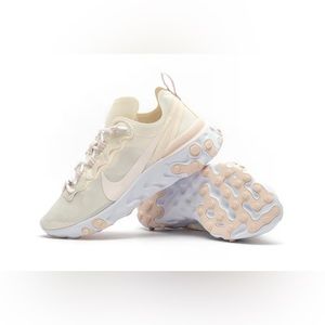 NWT Nike Element React 55 Size 7 women’s. Pale Ivory